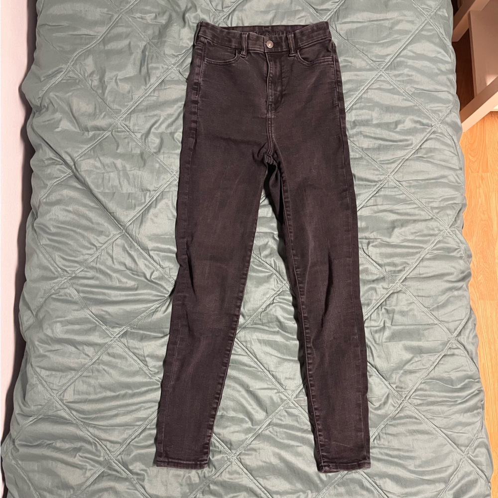 American Eagle Black High Rise Skinny Jeans Size 2